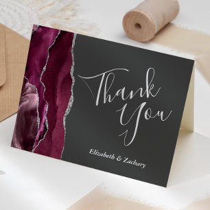 Carte Bourgogne Agate Charcoal Grey Merci Mariage