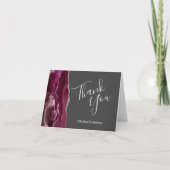 Carte Bourgogne Agate Charcoal Grey Merci Mariage (Devant)