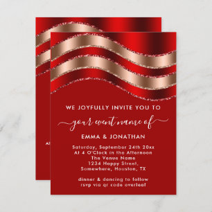 Carte Bourgogne Code QR Rose Fête des mariées Mariage ro