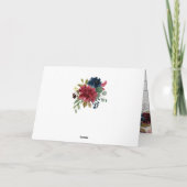 Carte Bourgogne Floral Elégant Rustique Aquarelle Annive (Dos)