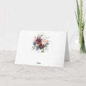 Carte Bourgogne florale et Merci Mariage bleu (Dos)