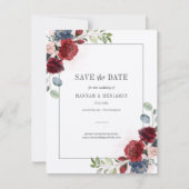 Carte Bourgogne Flore verte Sauvez la date (Devant)