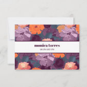 Carte Bourgogne rétro Orange Purple Business (Devant)