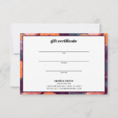 Carte Bourgogne rétro Orange Purple Business (Dos)