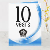 Carte Bourse d'anniversaire de 10 ans d'une vague techno (Fleur jaune)