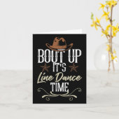 Carte Bout Up It's Line Dance Time - Line Dancing (Fleur jaune)