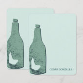 Carte Bouteille (Devant / Derrière)