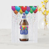 Carte Bouteille de bière de fête de papa (Fleur jaune)