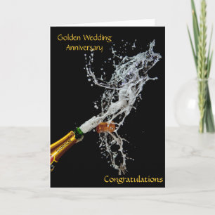 Carte Bouteille de Champagne Anniversaire de mariage d'