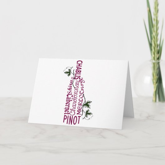 Carte Bouteille de vin (Devant)