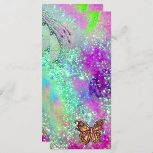 CARTE BOUTEILLE EN ÉCLAIRAGE D'OR (Devant / Derrière)