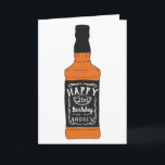 Carte Bouteille Whiskey 21e anniversaire Amateurs de Whi<br><div class="desc">"This card feobjets a drawing style illustration of a whiskey bottle" The bottle's label is ready for you to fill in your own information to create a personalized birthday card that's perfect for someone celebrating a 21st birthday or for anyone who loves drinking whiskey. Use the template fields to easily...</div>