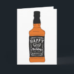 Carte Bouteille Whiskey 21e anniversaire Amateurs de Whi<br><div class="desc">"This card feobjets a drawing style illustration of a whiskey bottle" The bottle's label is ready for you to fill in your own information to create a personalized birthday card that's perfect for someone celebrating a 21st birthday or for anyone who loves drinking whiskey. Use the template fields to easily...</div>