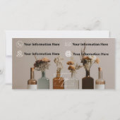 Carte Bouteilles Boho | Fleurs | Certificat cadeau (Dos)