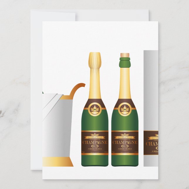 Carte bouteilles de champagne (Devant)