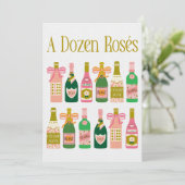 Carte Bouteilles de champagne rose Pop Fizz Clink (Debout devant)
