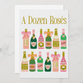 Carte Bouteilles de champagne rose Pop Fizz Clink (Devant / Derrière)