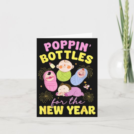 Carte Bouteilles Pn' pour la nouvelle année 2026 travail (Devant)