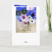 CARTE BOUTEILLES, ROSES BLANCS BLEUS ET FLEURS D'ANÉONE (Dos)