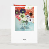 CARTE BOUTEILLES, ROSES ROUGES BLANCHES ET FLEURS D'ANÉO (Dos)