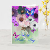 CARTE BOUTEILLES, ROSES VIOLENTS BLANCS ET FLEURS D'ANÉO (Fleur jaune)