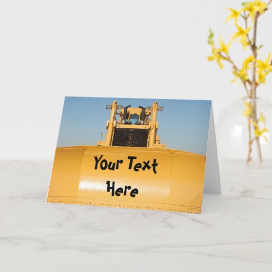 Carte Bouteur fait sur commande de message (Fleur jaune)