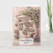 Carte Boutique de fleurs avec bicyclette (Devant)
