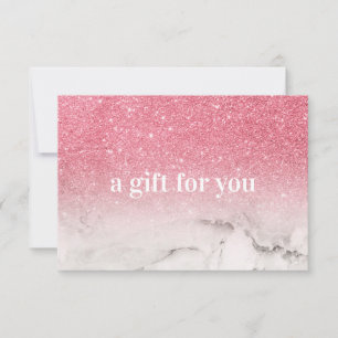 Carte Boutique de maquillage en marbre rose Ombre Partie