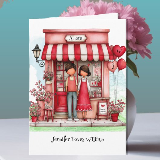 Carte Boutique Douce Saint-Valentin Couple