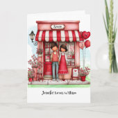 Carte Boutique Douce Saint-Valentin Couple (Devant)