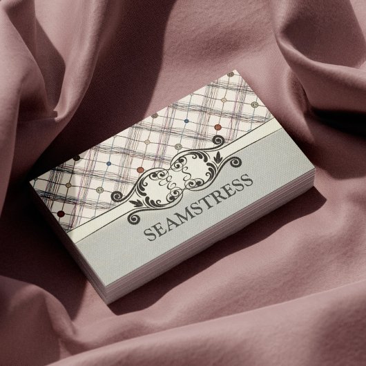 Carte Bouton Décorée Du Studio De Couture De Seams