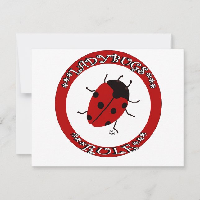 Carte Bouton Ladybug (Devant)