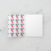 Carte Bouton rose doux (Intérieur)