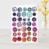 Carte Boutons à l'aquarelle Couture (Fleur jaune)