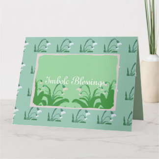 Carte Boutons de neige de printemps en vert