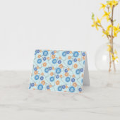 Carte Boutons et aiguilles à coudre (Fleur jaune)