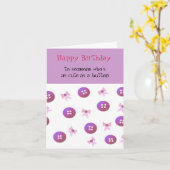 Carte Boutons et Rubans d'Anniversaire (Fleur jaune)