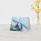 Carte Boutons sur l'orchidée bleue (Fleur jaune)