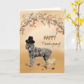 Carte Bouvier des Flandres Amusant Casquette Thanksgivin (Fleur jaune)