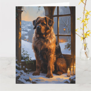 Carte Bouvier des Flandres avec les illuminations de Noë