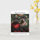 Carte Bouvier des Flandres Chiens en pulls de Noël (Fleur jaune)