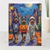Carte Bouvier des Flandres Trick-or-Treating Halloween (Devant)