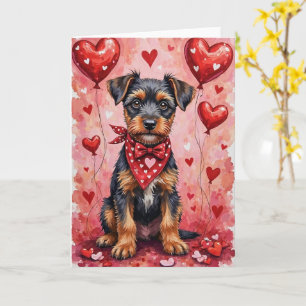 Carte Bouvier des Flandres Valentine Chien Assis