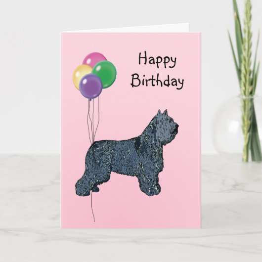 Carte Bouvier du Flandres, Birthday Balloon (Devant)