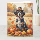 Carte Bouviers de Flandres Autumn quitte Thankesgiving (Devant)