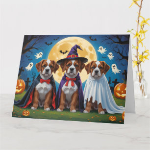 Carte Bouviers Des Flandres Chiens Citrouille Halloween 