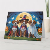 Carte Bouviers Des Flandres Chiens Citrouille Halloween  (Devant)