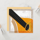 Carte Bouzouki - Joyeux anniversaire - Salutation plate (Devant/Arrière en situation)