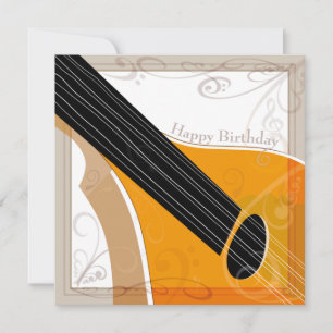 Carte Bouzouki - Joyeux anniversaire - Salutation plate