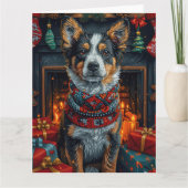 Carte Bovins australiens avec cheminée de cadeaux de Noë (Devant)